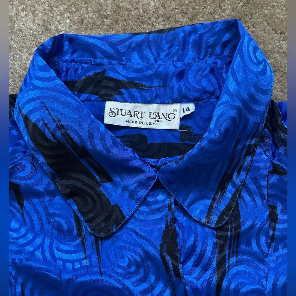 Vintage Stuart Lang Silk Blouse - Picture 2 of 7